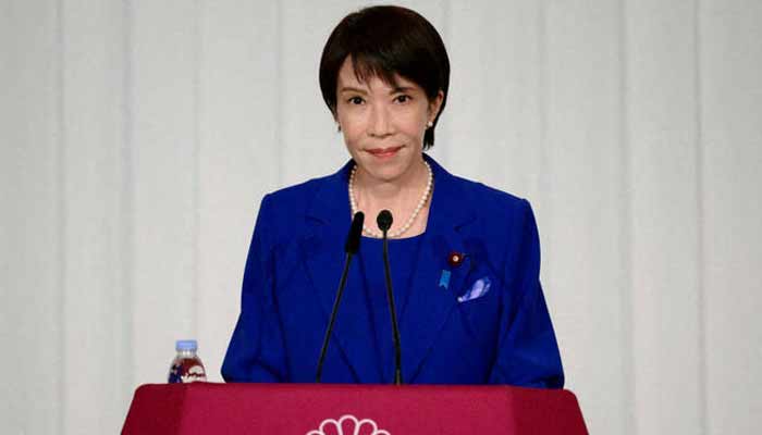 This undated image shows Sanae Takaichi, leader of the conservative LDP.