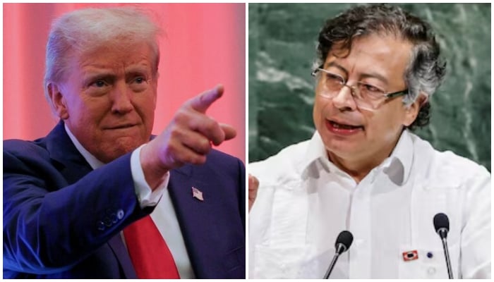 A collage showing US President Donald Trump (left) and Colombian President Gustavo Petro. — Reuters/File