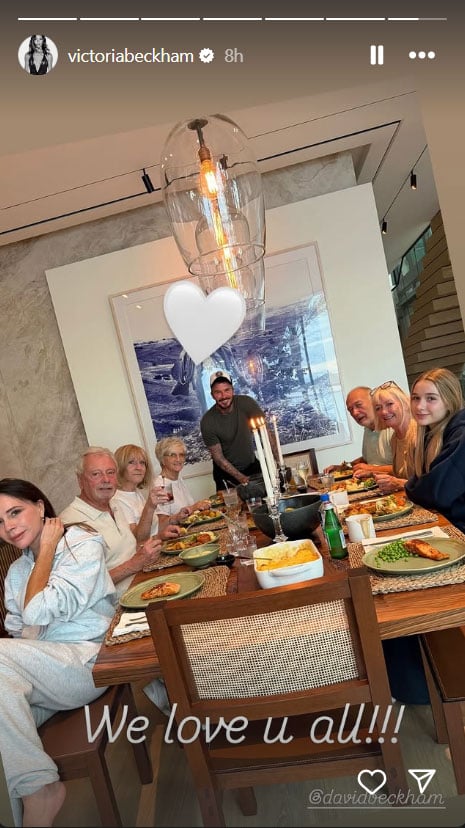 Victoria Beckham shows bond with David at home