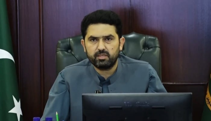 Khyber Pakhtunkhwa Chief Minister Sohail Afridi speaks during a high-level meeting in Peshawar, October 20, 2025. — Screengrab via X/@PTIofficial