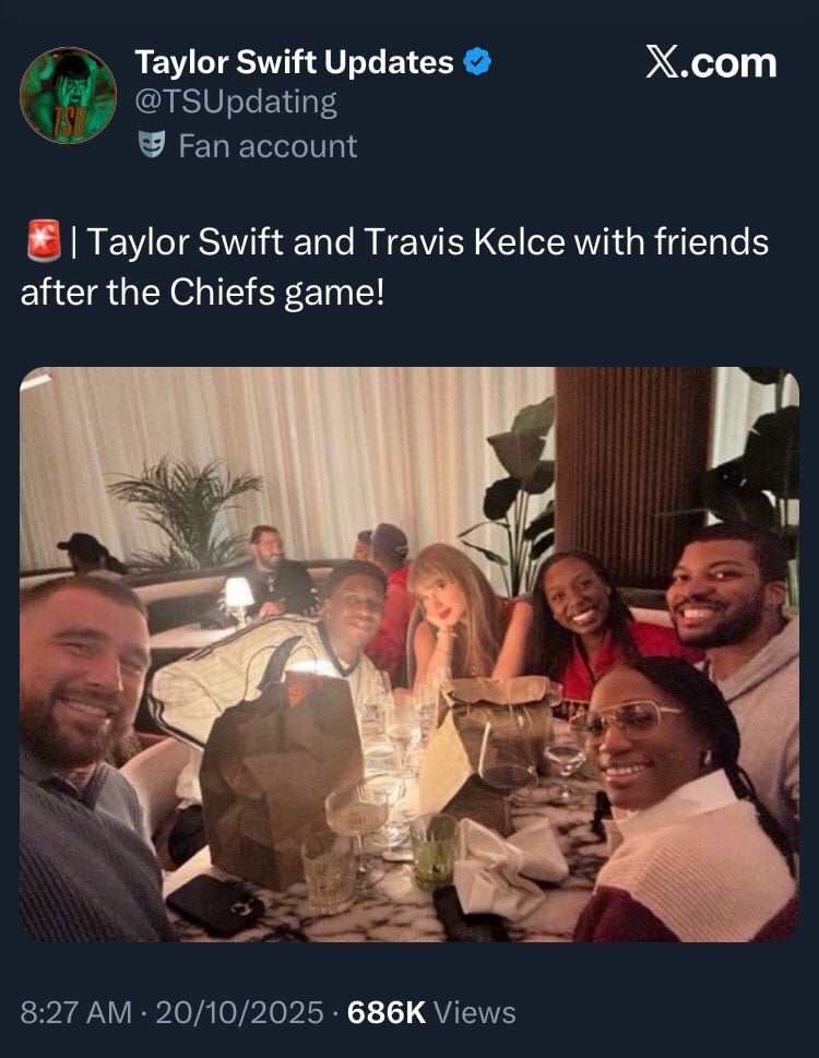 Taylor Swift supports Travis Kelce in stylish way