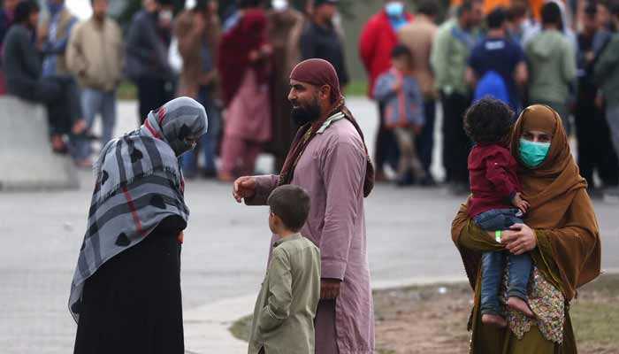 Evacuees from Afghanistan are seen at their temporary shelter inside the US Army Rhine Ordonanz Barracks in Kaiserslautern, Germany, August 30, 2021. — Reuters