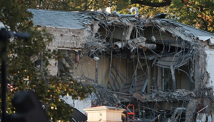 Ongoing construction on the East Wing of the White House, where U.S. President Donald Trump’s proposed ballroom is being built, in Washington, DC, October 20, 2025. — Reuters