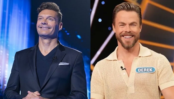 Ryan Seacrest says Derek Hough nearly broke wheel of fortune