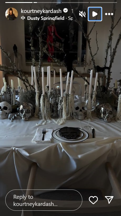Kourtney Kardashian reveals Halloween decor