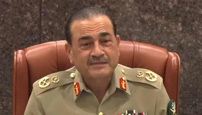 Chief of Army Staff Field Marshal Asim Munir speaks with participants of the 17th National Workshop Balochistan at the General Headquarters in Rawalpindi, on October 21, 2025. — Screengrab via YouTube/Geo News