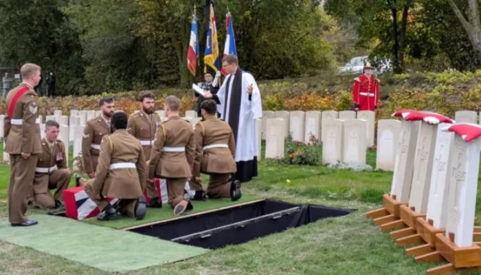 WWI soldiers laid to rest in France after 108 years