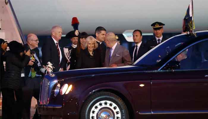 King Charles and Queen Camilla arrive in Italy
