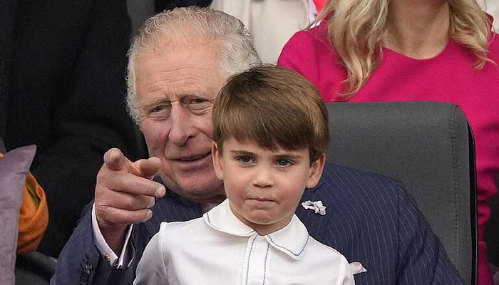King Charles with his grandson Prince Louis