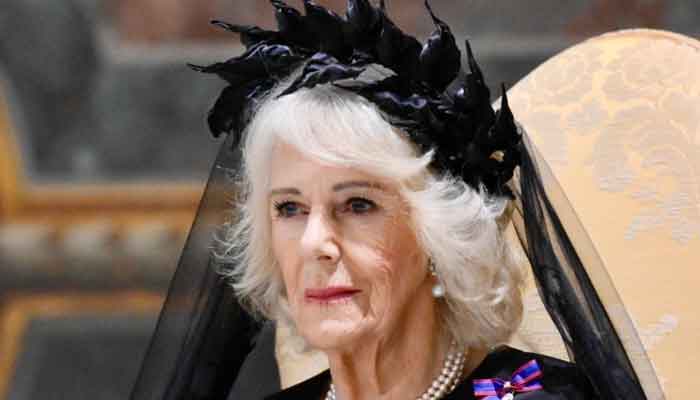 Queen Camilla during her visit to the Vatican