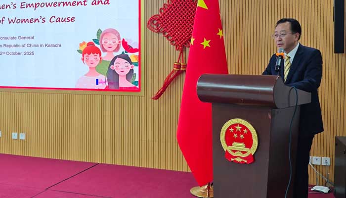 Consul General Yang Yundong addressing a seminar about Women’s empowerment. — Reporter
