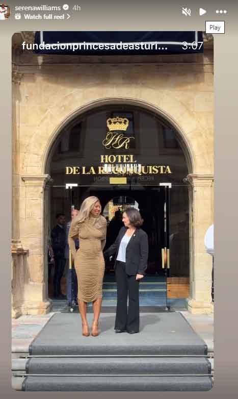 Serena Williams shares photo ahead of the event
