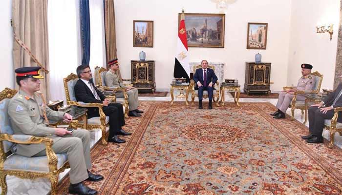 In meeting with COAS, Egypt president lauds Pakistan’s contributions towards Muslim world at Itihadia Presidential Palace, Cairo, Egypt, October 25, 2025. — ISPR