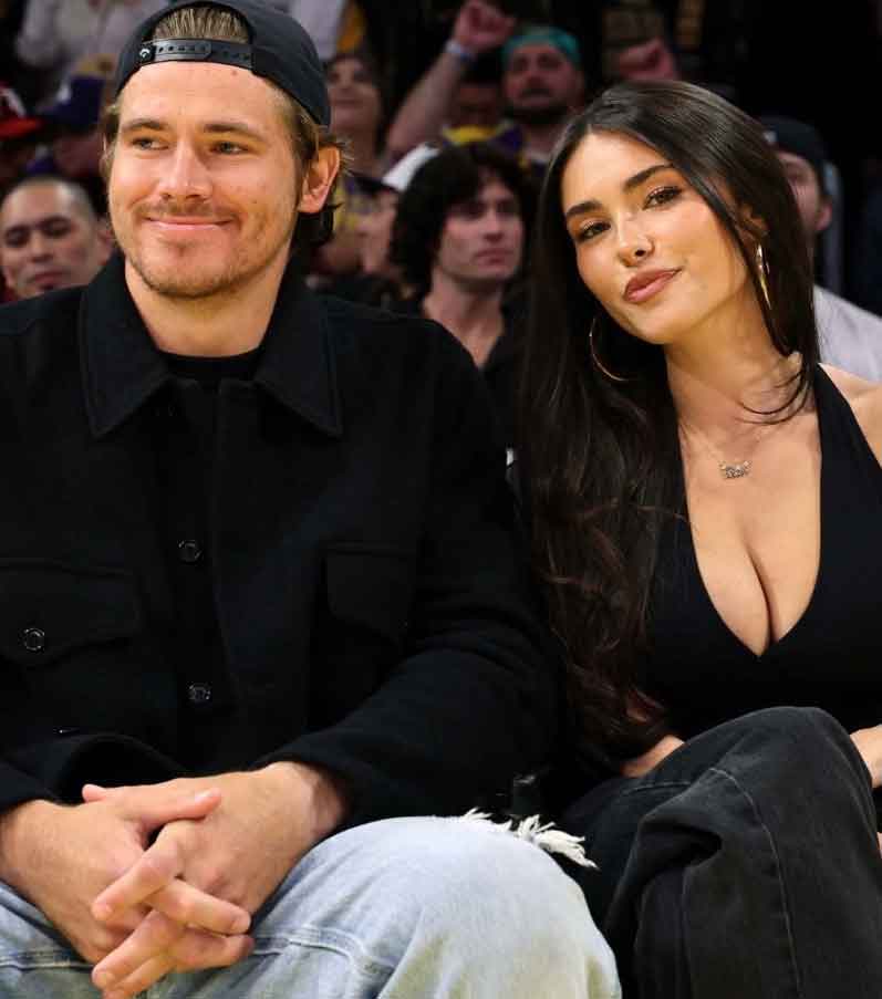 Madison Beer stuns at Lakers game with Justin Herbert, sparks Taylor Swift–Travis Kelce comparisons