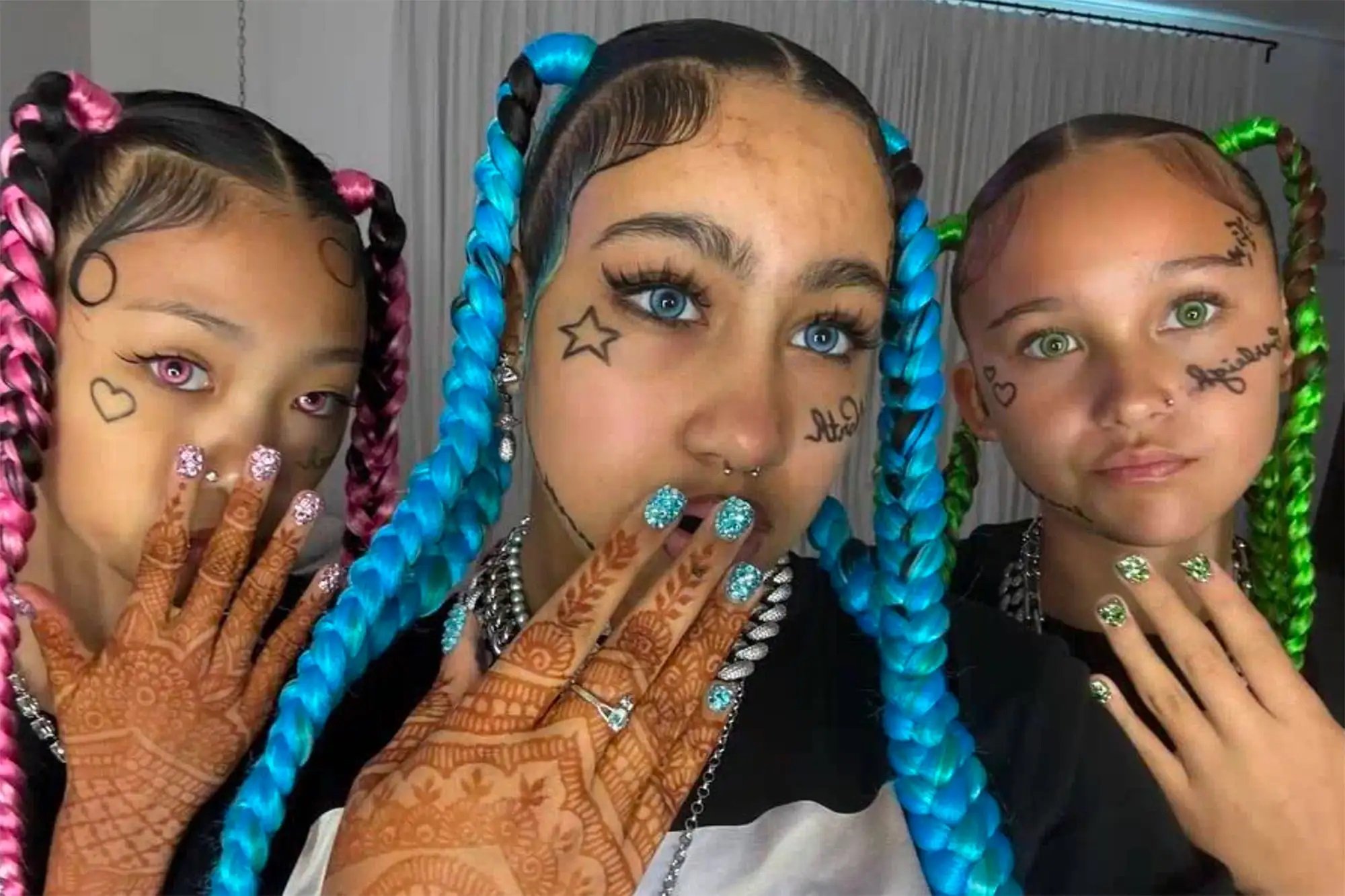 North West with her friendscredit: Kim and North/TikTok
