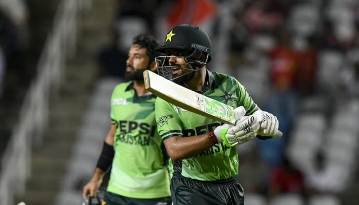 Pakistans Babar Azam walks back after being stumped during their first ODI match against West Indies at the Brian Lara Stadium, Tarouba, Trinidad, August 08, 2025. — AFP