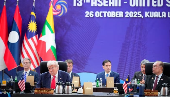 US President Donald Trump speaks during the ASEAN-US Summit in Kuala Lumpur, Malaysia, October 26, 2025. — Reuters