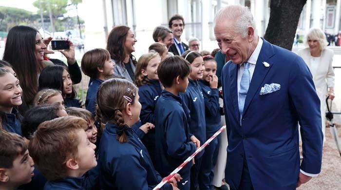 King Charles shares sweet moment with children during visit to Vatican
