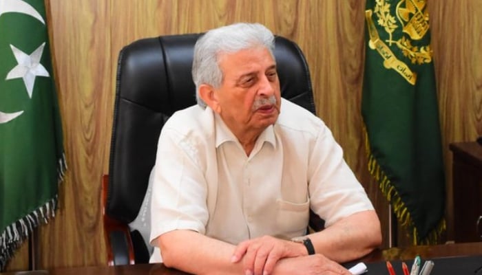 Federal Minister for National Food Security and Research Rana Tanveer Hussain speaks during a meeting. — X/@MoNFSR