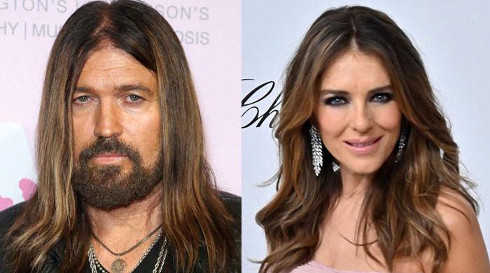 Elizabeth Hurley spills on her, Billy Ray's sweet hair struggle