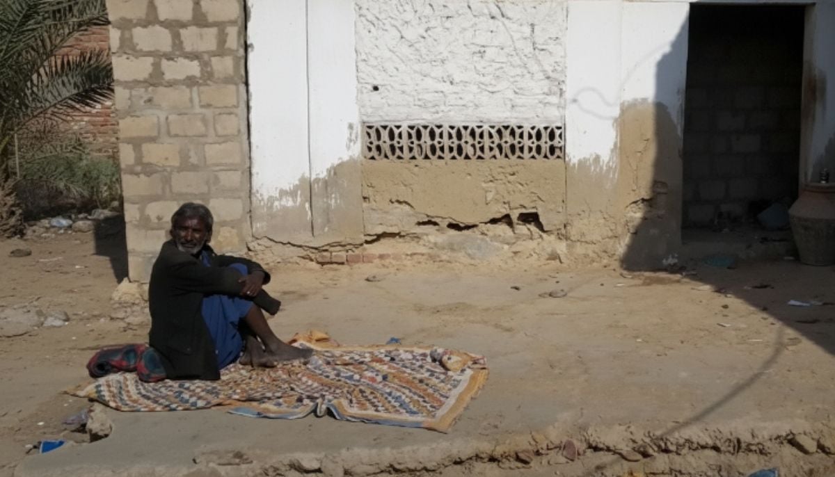 Mushtaq Kamlani sitting outside his brothers residence. — Photo via author