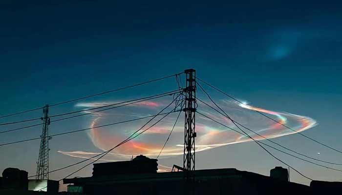 The environmental phenomena create wavy or space-like shapes in the sky.— PMD