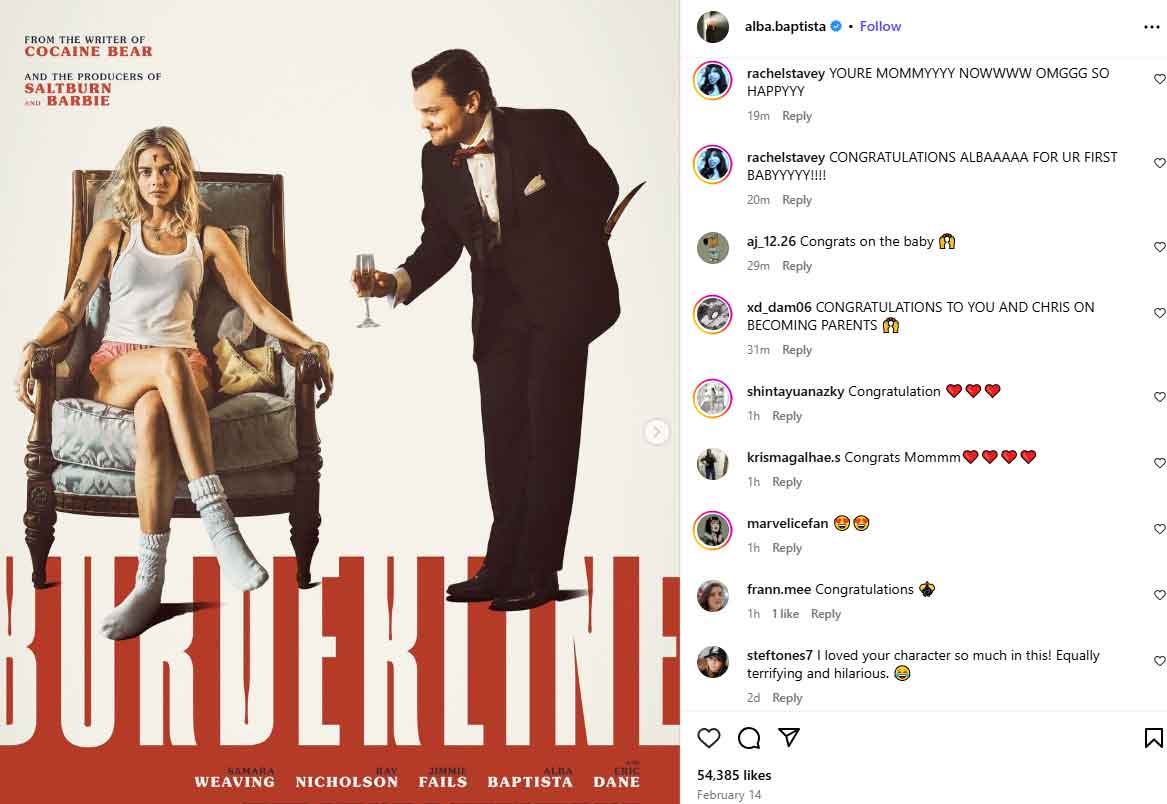 Fans flood Alba Baptista Instagram as she welcomes baby with Chris Evans