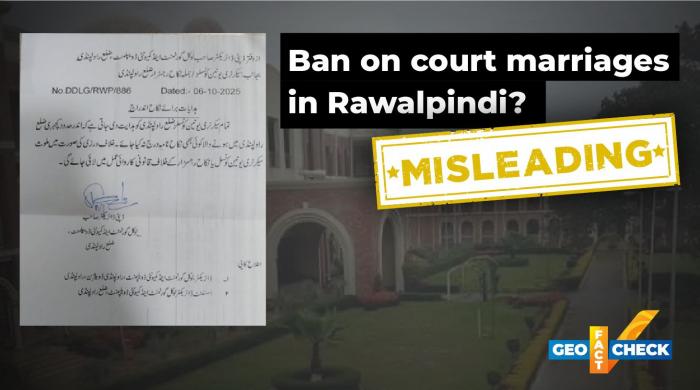 Fact-check: No ban on court marriages in Rawalpindi, officials clarify