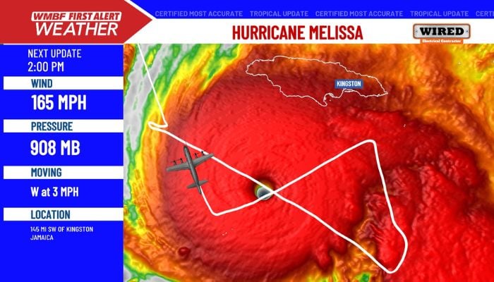 Hurricane Melissa: Crew plane nearly torn apart in record-breaking 252 mph gust
