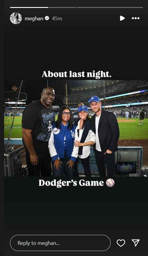 Unbothered by booing at Dodgers game, Meghan Markle celebrates date night