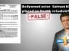Fact Check: Fake notification claims Indian actor Salman Khan placed on Pakistan's fourth schedule