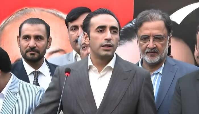 PPP Chairman Bilawal Bhutto-Zardari speaks during a press conference, Islamabad, October 31, 2025. — Screengrab via YouTube/Geo News