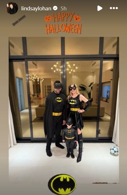 Lindsay Lohan shares her familys Halloween look this year