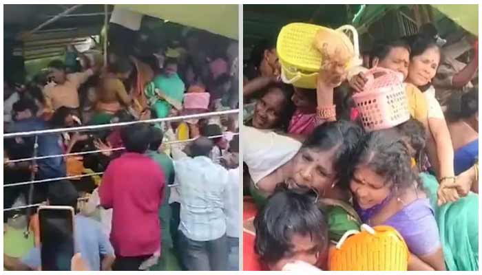 The photograph shows a crowed at a worshiper in Venkateswara Swamy temple in state of Andhra Pradesh on November 1, 2025. — Screengrab via X/@TheTribune
