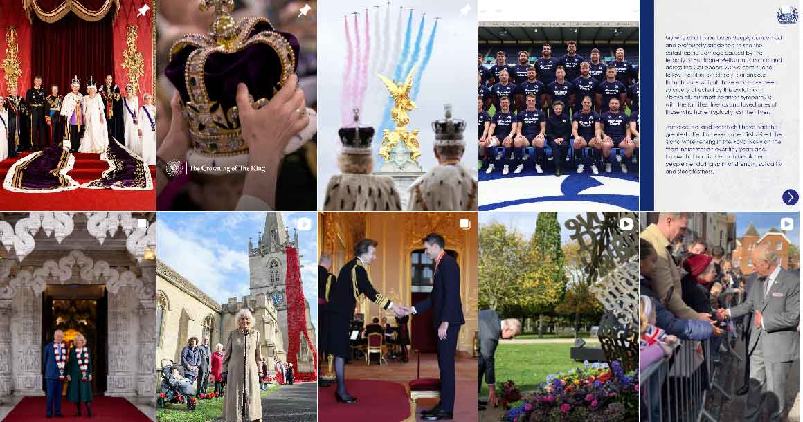 Screenshot of the royal familys Instagram account