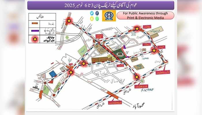 Which routes to avoid in Karachi? 8 Traffic plan at glance. — Facebook/@karachitrafficpoliceofficial