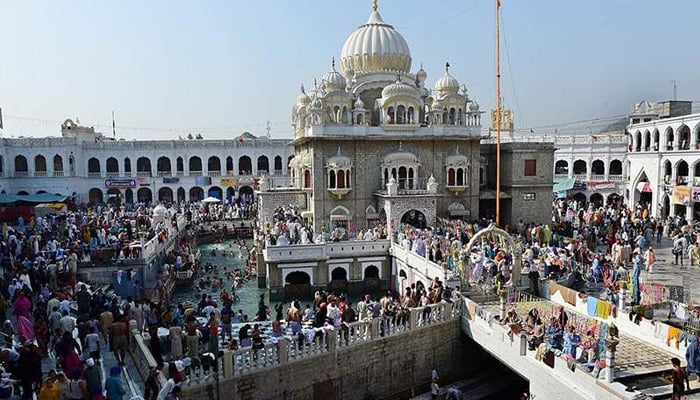 Sikh pilgrims have gathered for celebrations at Gurudwara Nankana Sahib in this undated image. — Reuters