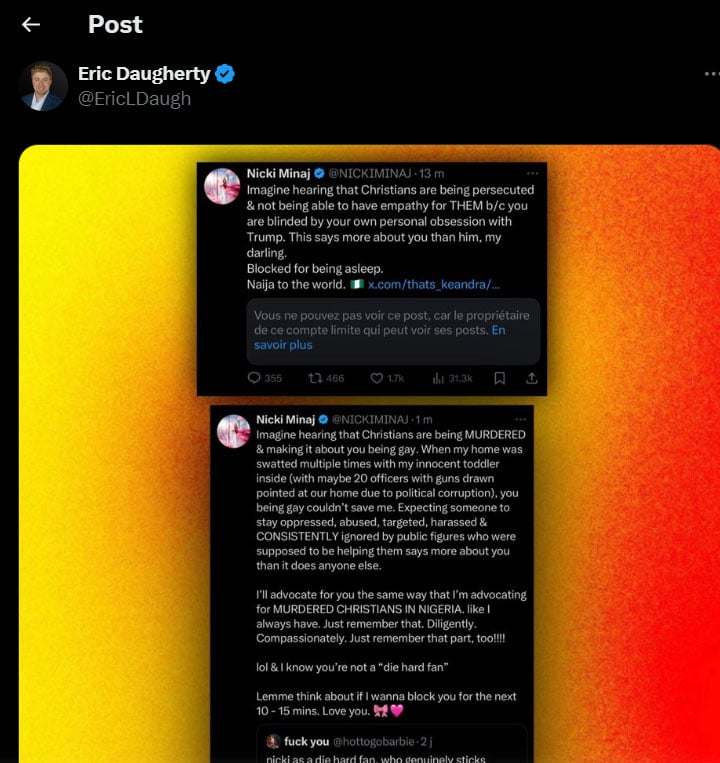 Nicki Minaj speaks out on social media backlash