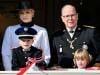 Prince Albert of Monaco Carabiniers Company shows off a uniformed display: Watch