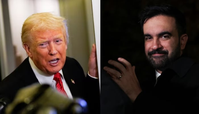 A collage of US PResident Donald Trump and Democratic candidate for New York City mayor, Zohran Mamdani. — Reuters