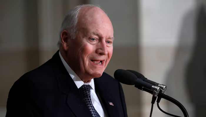 Former Vice President Dick Cheney speaks at memorial for former House Minority Leader Bob Michel at the Capitol Building in Washington March 9, 2017. — Reuters