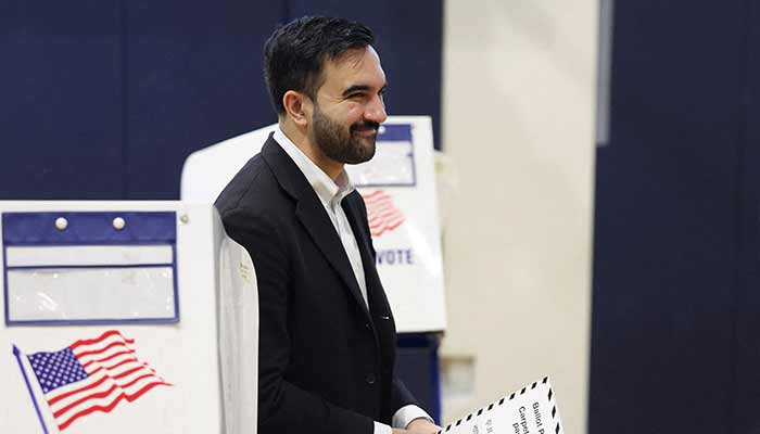 Democratic candidate for New York City mayor, Zohran Mamdani, votes in the New York City mayoral election at a polling site at the Frank Sinatra School of the Arts High School in Astoria, Queens borough of New York City, US, November 4, 2025. — Reuters