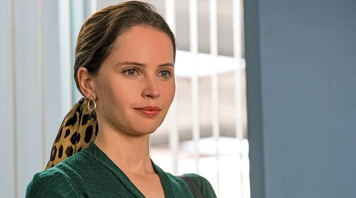 Felicity Jones gushes over the 'man himself' Harrison Ford: 'I love him!'