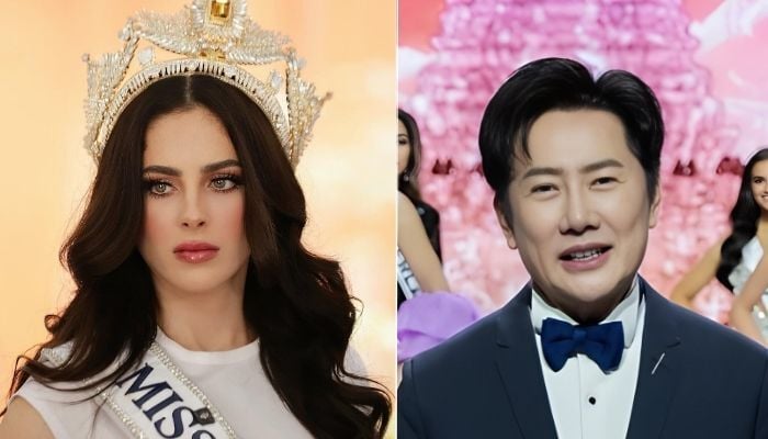 Phot collage shows Miss Mexico Fatima Bsch and director of Miss Universe Thailand, Nawat Itsaragrisil. — Instagram/@fatimaboschfdz/@nawat.tv