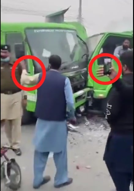 Screenshots from the online video which show visual inconsistencies.