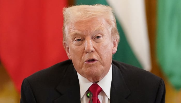 US President Donald Trump speaks during dinner with the leaders of the C5+1Central Asian countries of Kazakhstan, Kyrgyzstan, Tajikistan, Turkmenistan, and Uzbekistan, in the East Room of the White House in Washington, DC, US, November 6, 2025. — Reuters