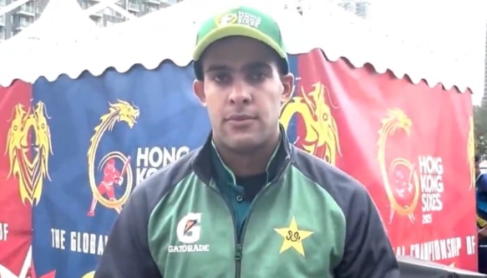 Pakistan captain Abbas Afridi. — Screengrab via X/@HongKongSixes