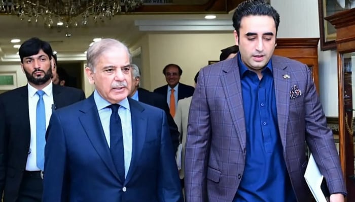 Bilawal Bhutto-Zardari calls on PM Shehbaz Sharif in Islamabad, on June 20, 2025. — PID