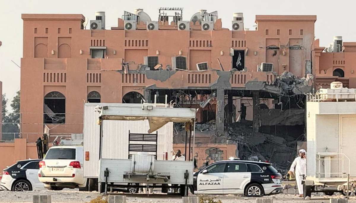 A damaged building, following an Israeli attack on Hamas leaders, according to an Israeli official, in Doha, Qatar, September 9, 2025. — Reuters
