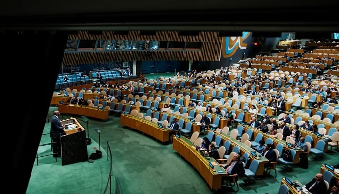 A general view of the United Nations General Assembly during a plenary session in New York, US. — Reuters/File